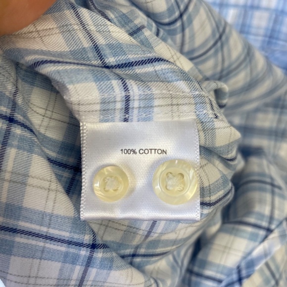 Peter Millar Crown Warren Tartan Shirt Button Plaid Long Sleeve Career‎ Pocket - Picture 7 of 8